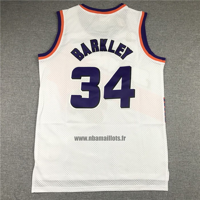 Maillot Phoenix Suns Charles Barkley NO 34 Mitchell & Ness 1992-93 Blanc